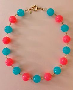 Cotton Candy Oversized Gumball Necklace