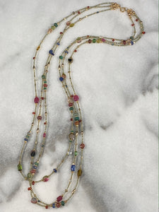 Gemstone Droplets Necklace