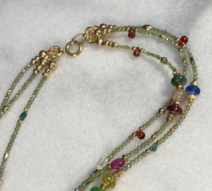 Gemstone Droplets Necklace