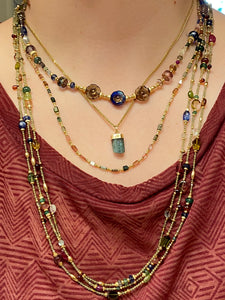 Gemstone Droplets Necklace