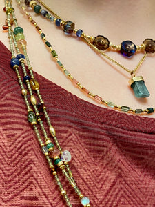 Gemstone Droplets Necklace