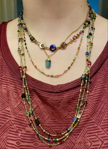 Gemstone Droplets Necklace