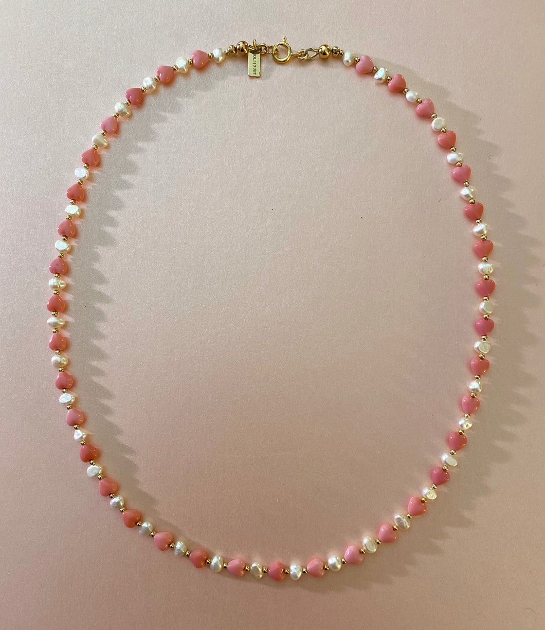 Pretty In Pink Hearts Necklace